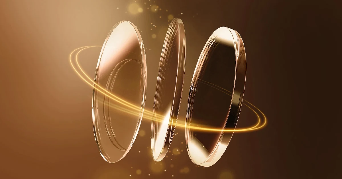 optical lenses concept with premium reflective design.