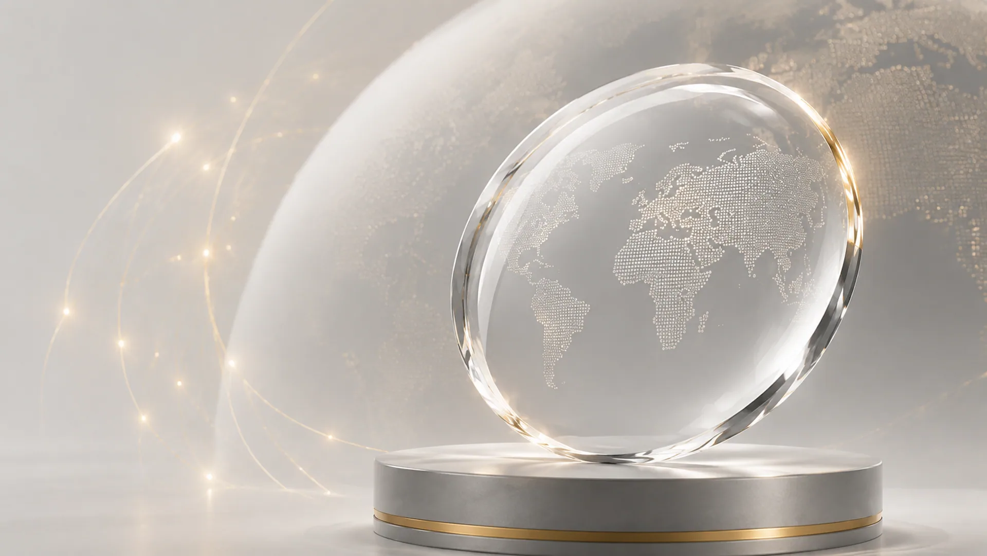 Smart Vision crystal lens globe with world map