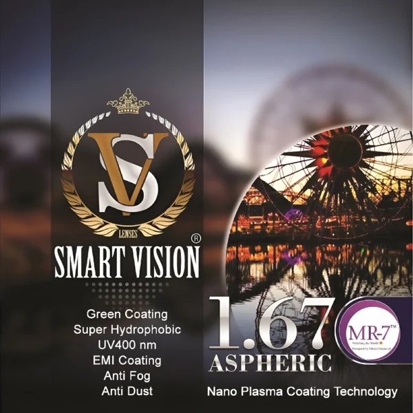 Smart Vision Aspheric UV400nm Index 1.67
