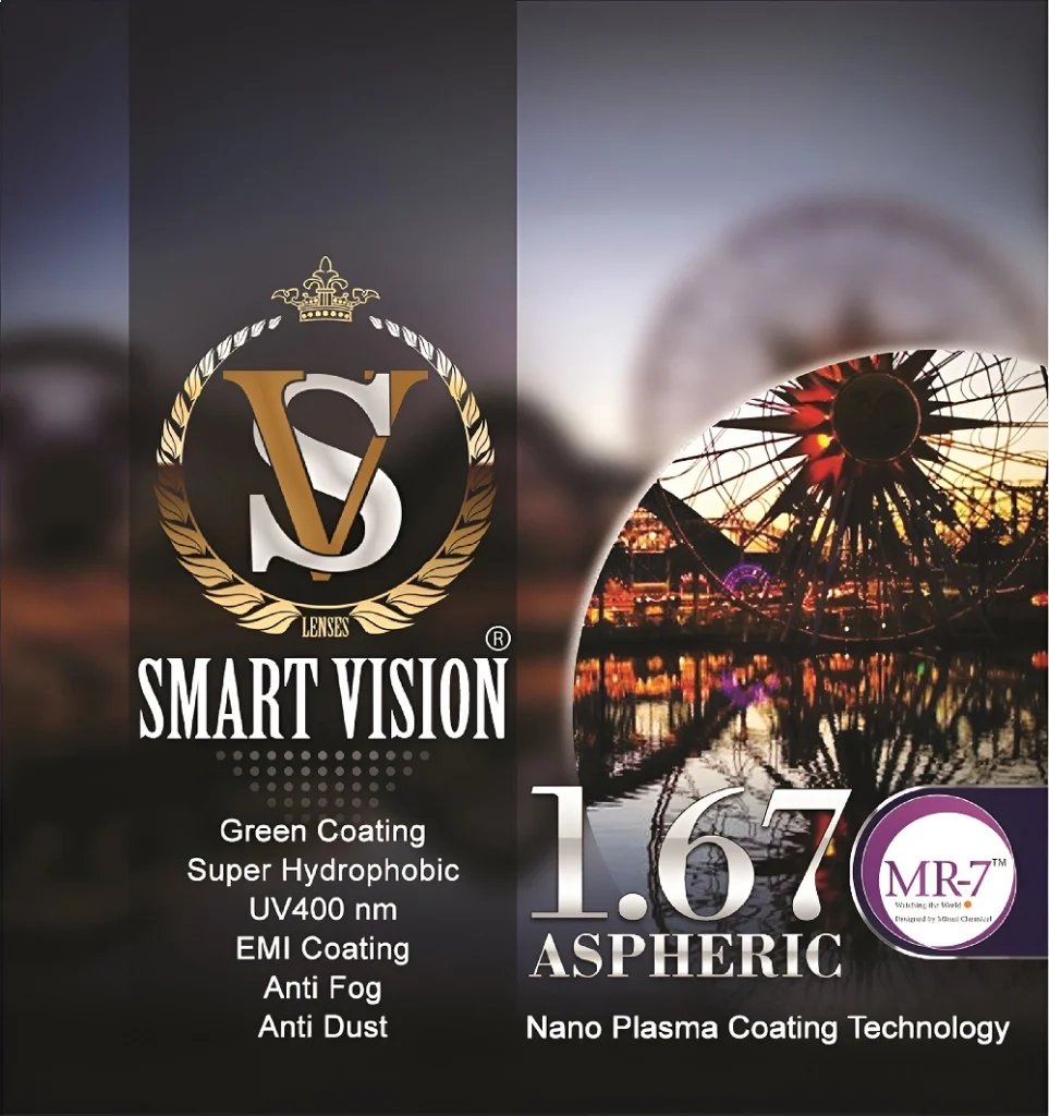 Smart Vision Aspheric UV400nm Index 1.67