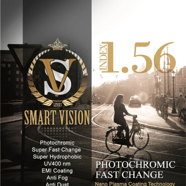 Smart Vision Photochromic Fast Change Index 1.56